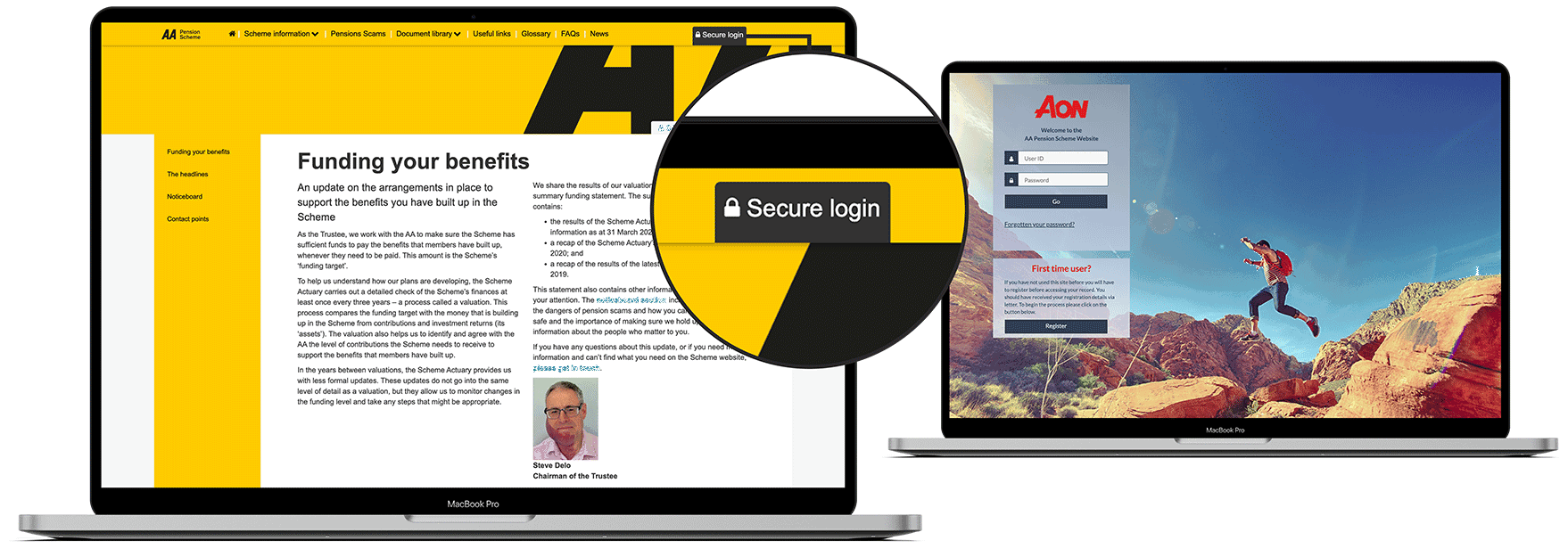 Secure login directions